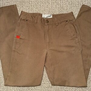 Duck Camp Pants Mens 30T Khaki Canvas Outdoor Workwear Hunting Tall Field